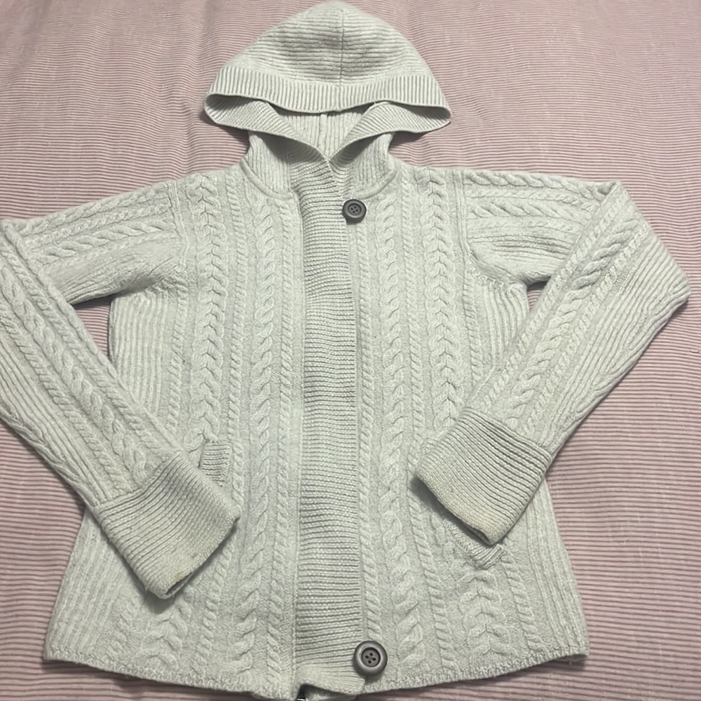 Women’s Smartwool Merino Wool Full zip Knit Hooded Hoodie Warm Winter Clothes